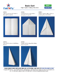 Ejemplo de instrucciones imprimibles para aviones de papel