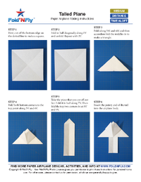 Sample Paper Airplane Printable Instructions