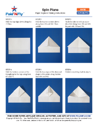 Sample Paper Airplane Printable Instructions