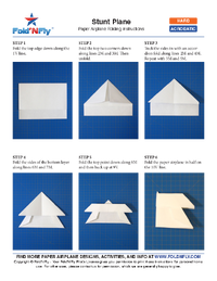 Sample Paper Airplane Printable Instructions