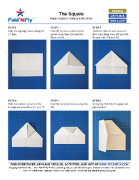 Sample Paper Airplane Printable Instructions