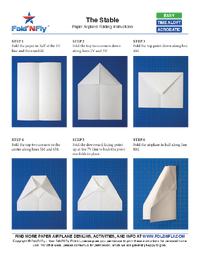 Sample Paper Airplane Printable Instructions