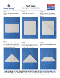 Ejemplo de instrucciones imprimibles para aviones de papel