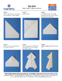 Ejemplo de instrucciones imprimibles para aviones de papel