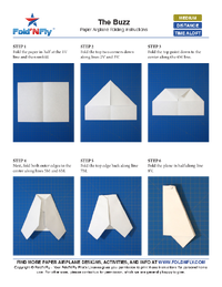 Ejemplo de instrucciones imprimibles para aviones de papel