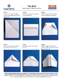 Sample Paper Airplane Printable Instructions