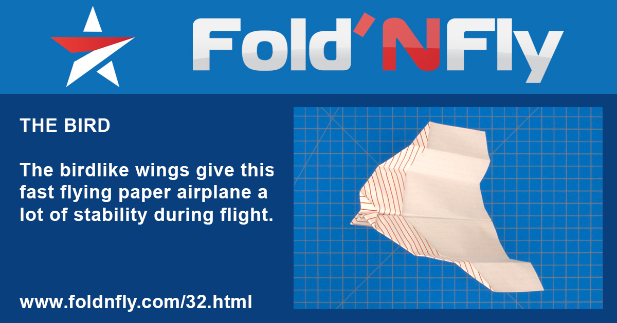 Fold &lsquo;N Fly » The Bird Paper Airplane