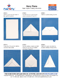 Ejemplo de instrucciones imprimibles para aviones de papel Ejemplo de instrucciones imprimibles para aviones de papel