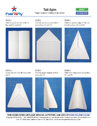 Ejemplo de instrucciones imprimibles para aviones de papel