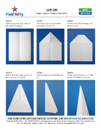 Ejemplo de instrucciones imprimibles para aviones de papel