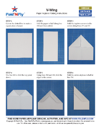 Ejemplo de instrucciones imprimibles para aviones de papel