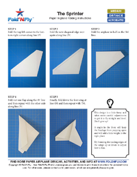 Sample Paper Airplane Printable Instructions