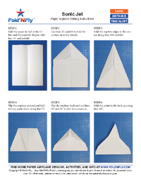 Ejemplo de instrucciones imprimibles para aviones de papel