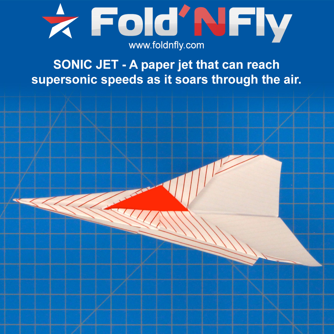 Fold 'N Fly » Sonic Jet Paper Airplane