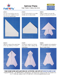 Ejemplo de instrucciones imprimibles para aviones de papel Ejemplo de instrucciones imprimibles para aviones de papel