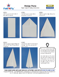 Sample Paper Airplane Printable Instructions