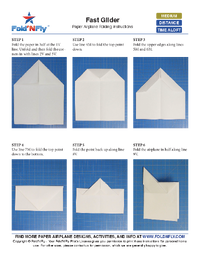 Sample Paper Airplane Printable Instructions