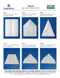 Ejemplo de instrucciones imprimibles para aviones de papel Ejemplo de instrucciones imprimibles para aviones de papel
