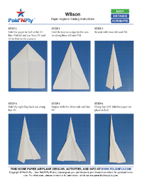 Sample Paper Airplane Printable Instructions