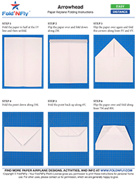 Sample Paper Airplane Printable Instructions
