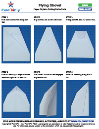 Ejemplo de instrucciones imprimibles para aviones de papel