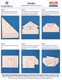 Sample Paper Airplane Printable Instructions