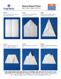 Sample Paper Airplane Printable Instructions