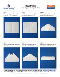 Sample Paper Airplane Printable Instructions