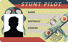 Stunt Pilot ID License Thumbnail