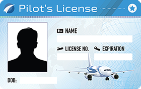 Airplane Pilot ID License Thumbnail