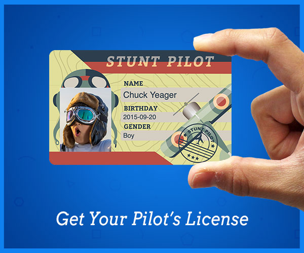 Personalized Pilot's License ID Card