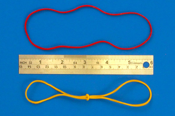 Rubber bands that are 6 inches long