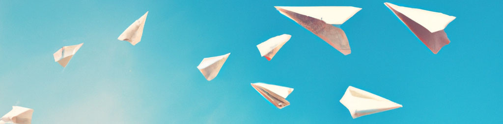 Flying paper airplanes