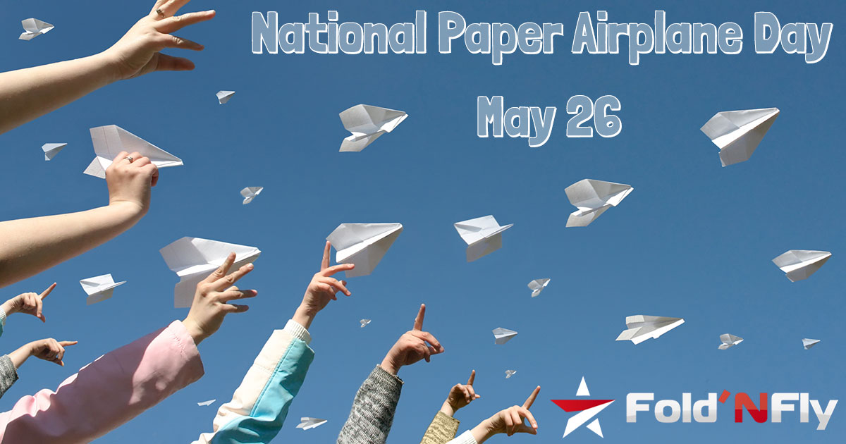  Kids and adults of all ages have been folding and flying paper airplanes for more than 150 years. National Paper Airplane Day is an unofficial holida