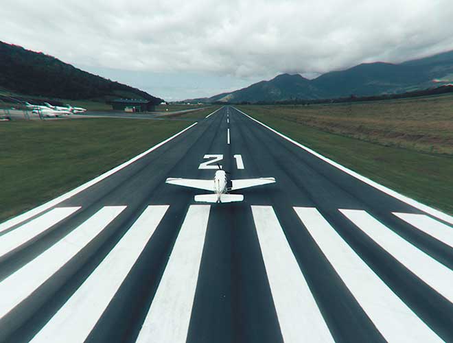 Airplane runway