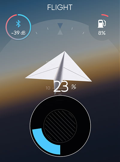 PowerUp 4.0 RC airplane app interface