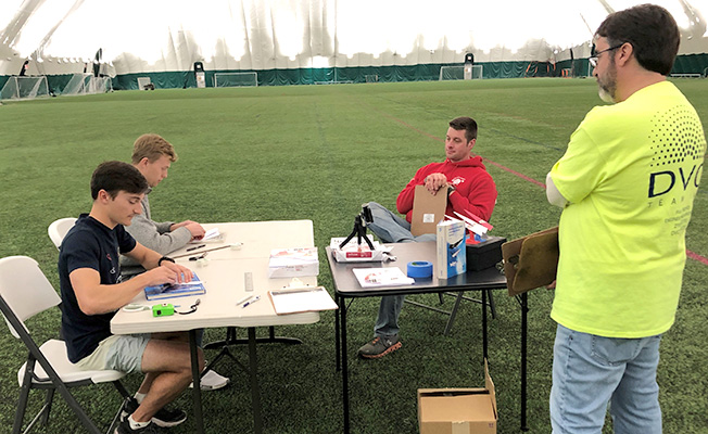 Folding the world record paper airplane