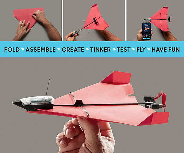 Battery powered paper airplanes