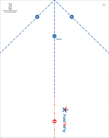 Ejemplo de instrucciones imprimibles para aviones de papel